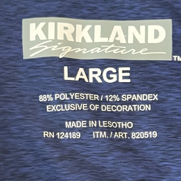 Kirkland Signature Men's Long Sleeve Quarter Zip Blue Lightweight Sweater Size L - Picture 8 of 10